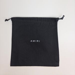 AMIRI Small Dust Bag Black Drawstring Storage Pouch 7.5" x 7.5"